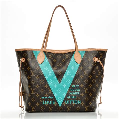 louis vuitton v neverfull mm turquoise|louis vuitton neverfull mm canvas.